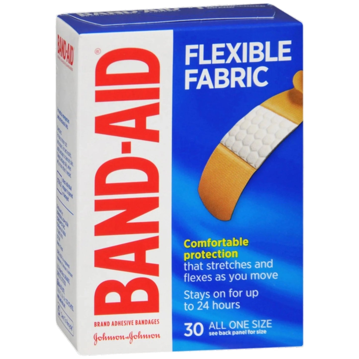 Band-Aid Brand Flexible Fabric Adhesive Bandages, 30 Count