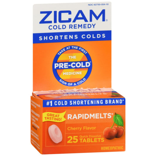 Zicam Cold Remedy Rapidmelt Cherry Flavor Tablets 25ct